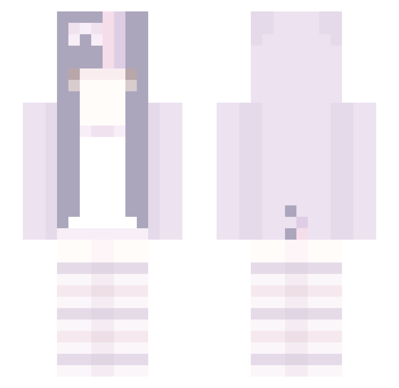 soreeyyes Minecraft skin, front and back view