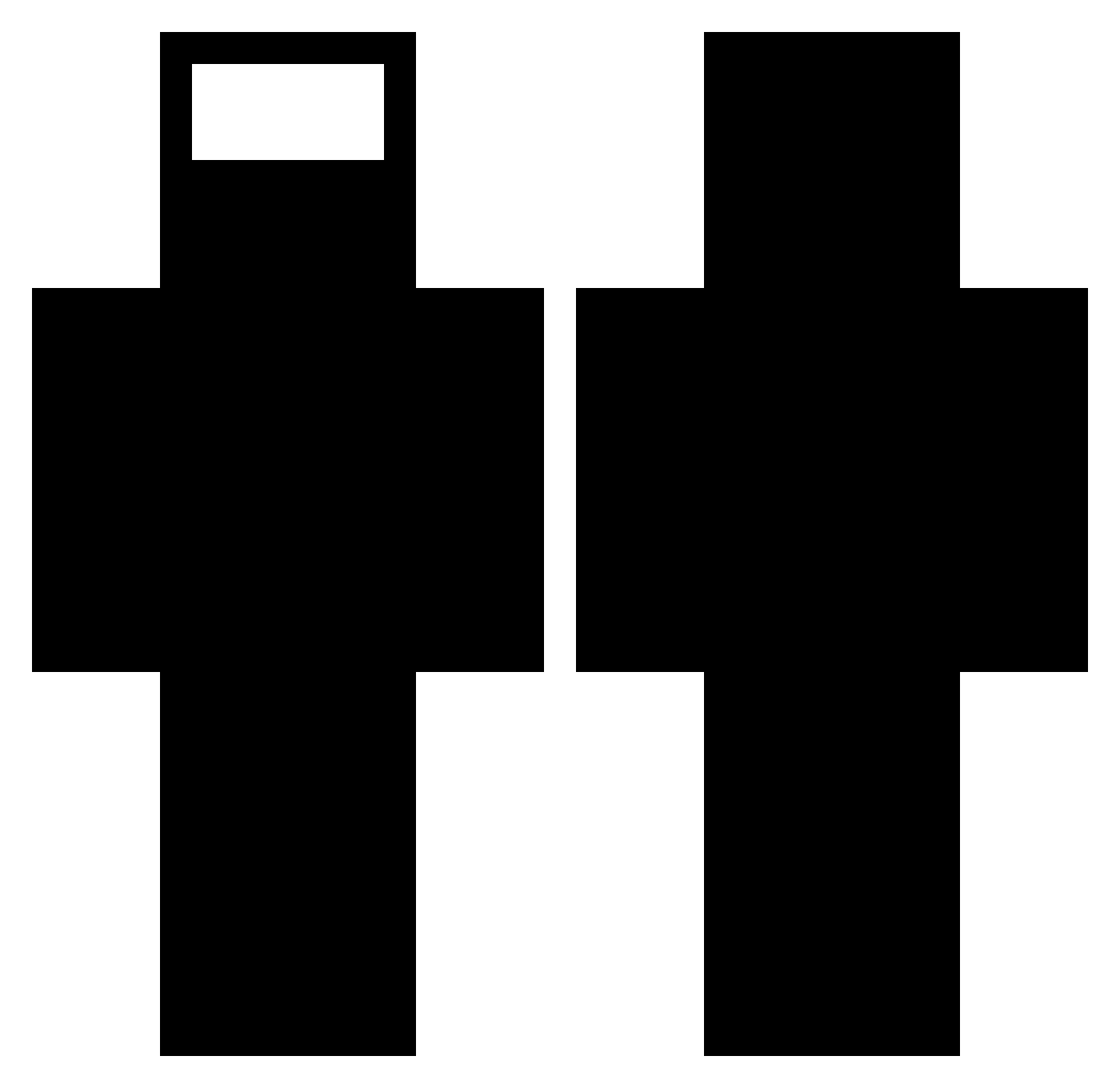 MaeWilly Minecraft skin, front and back view