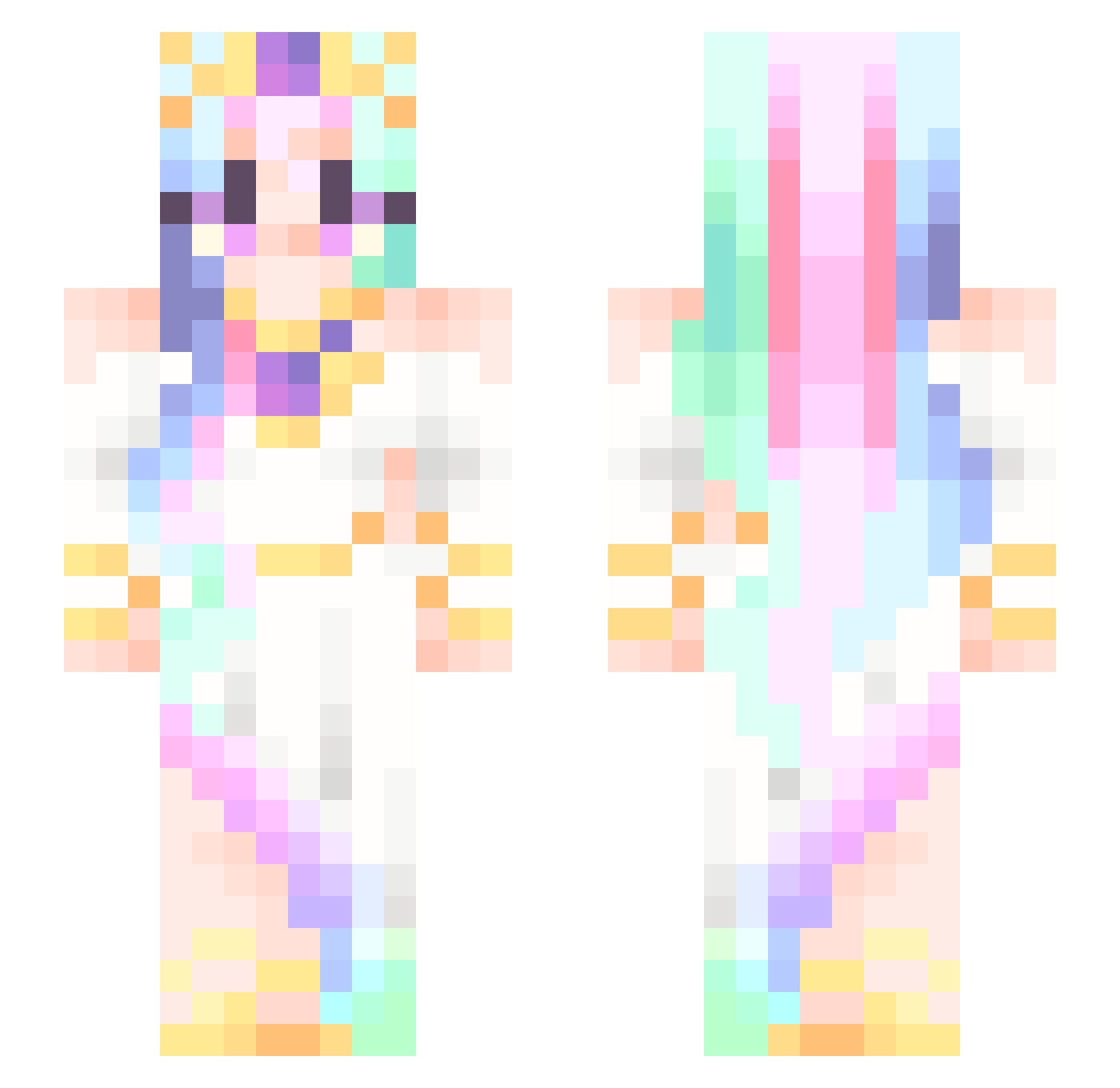 Benwunderhund Minecraft skin, front and back view