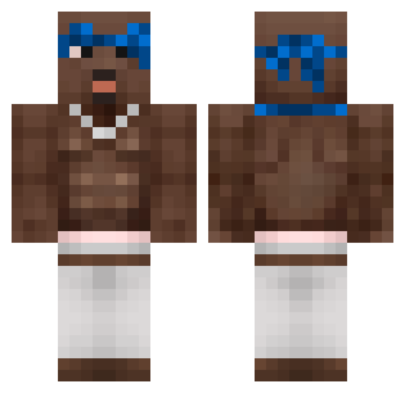 noooxyyy Minecraft skin, front and back view