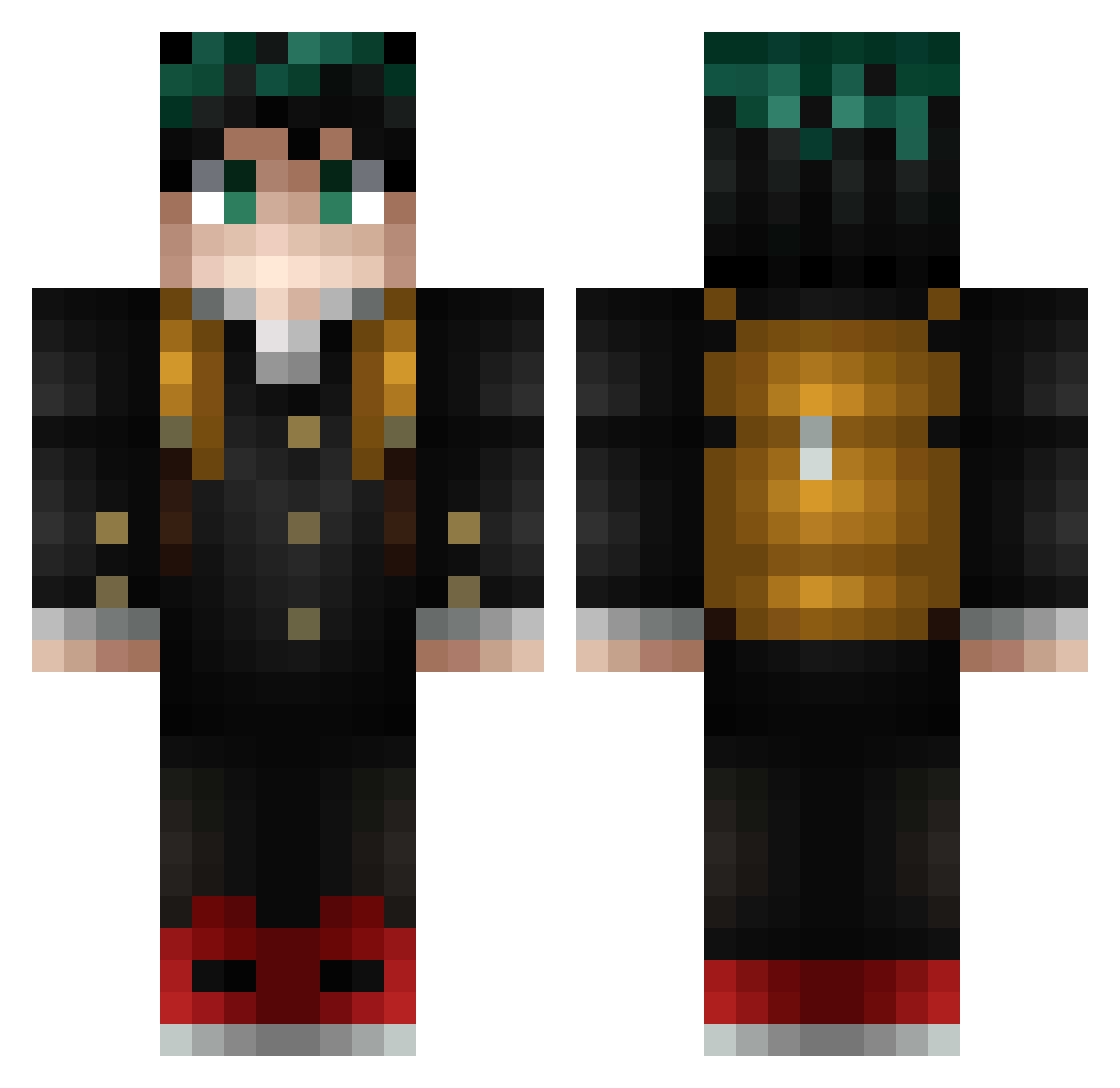 Luna096 Minecraft skin, front and back view