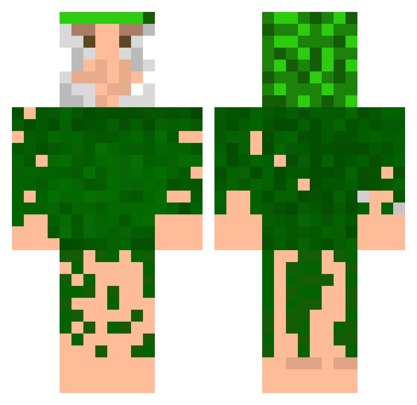giorikas Minecraft skin, front and back view