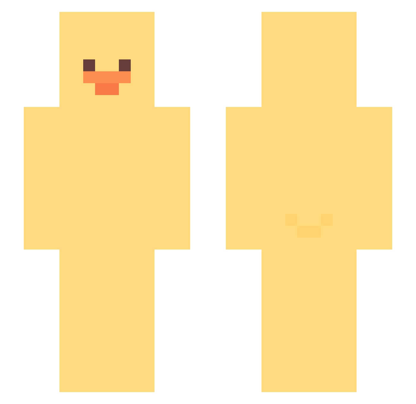 emmy Minecraft skin, front and back view