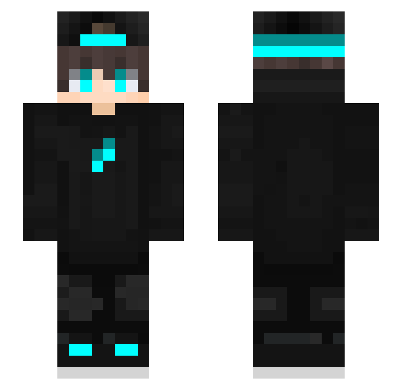kxngqstxn Minecraft skin, front and back view