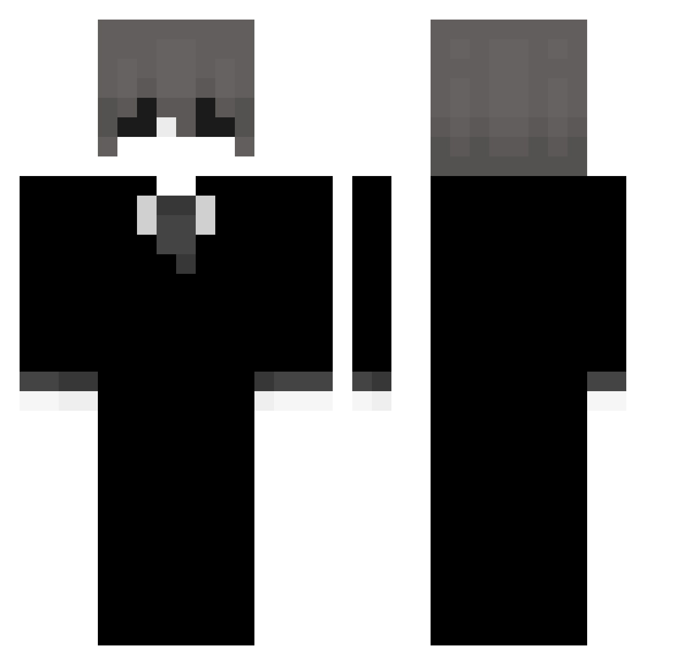 poiplink Minecraft skin, front and back view