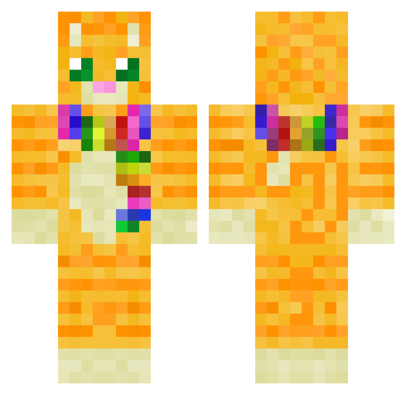 Eli1983 Minecraft skin, front and back view