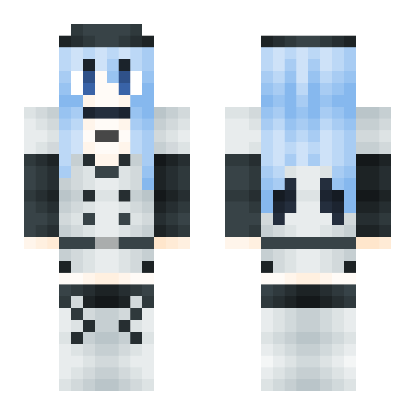 911Airplane Minecraft skin, front and back view