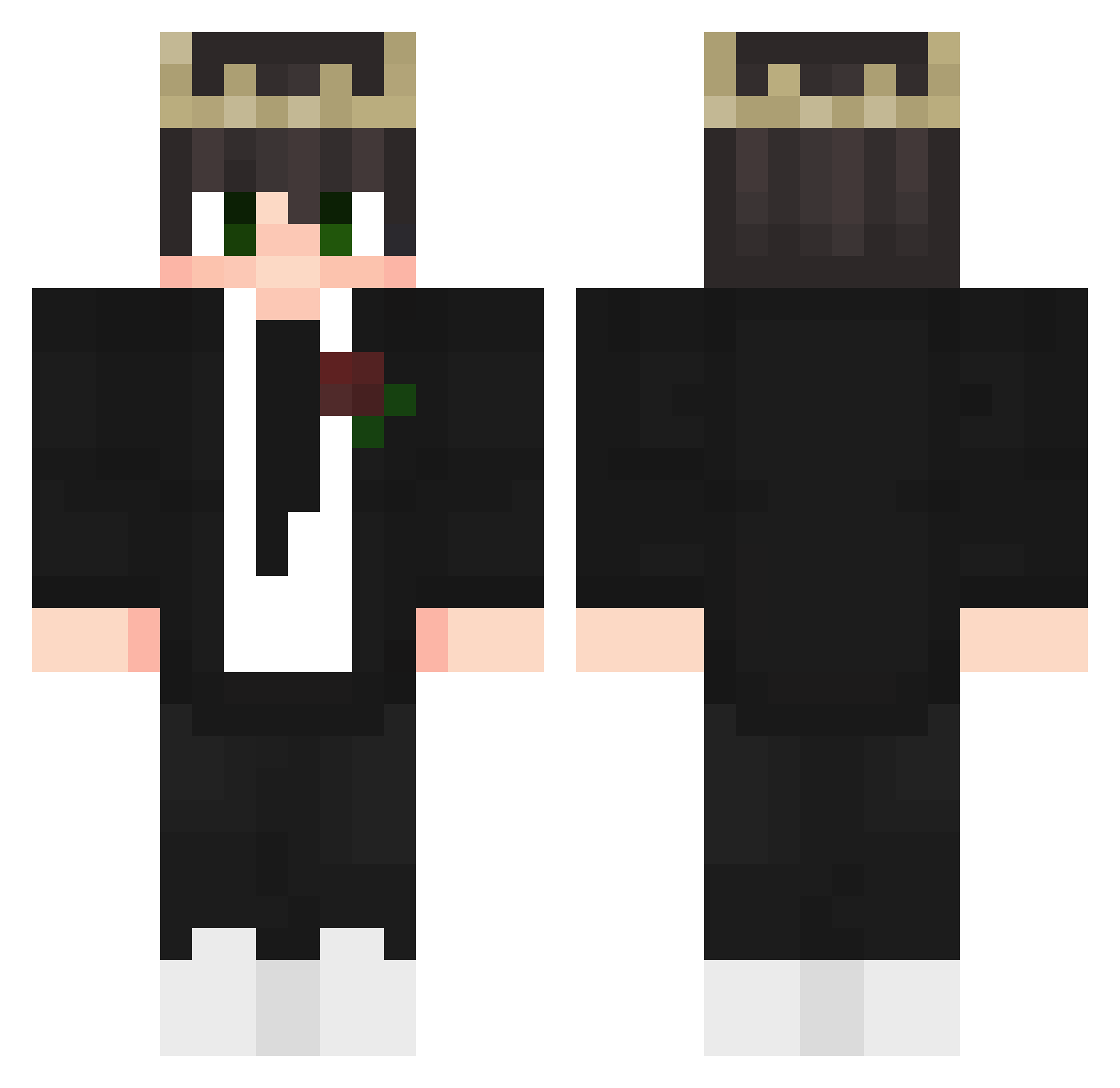 X_rise12 Minecraft skin, front and back view