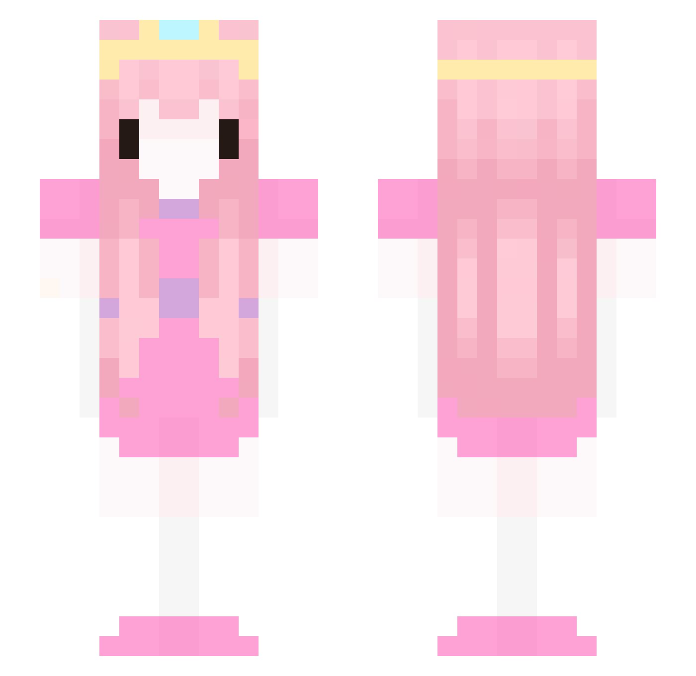 P0lnoc_1 Minecraft skin, front and back view