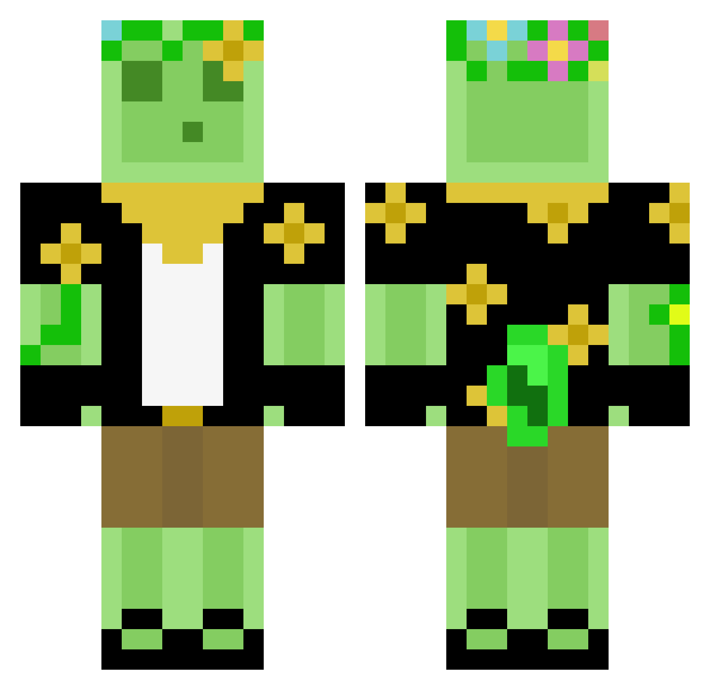 Bl00dyStar Minecraft skin, front and back view