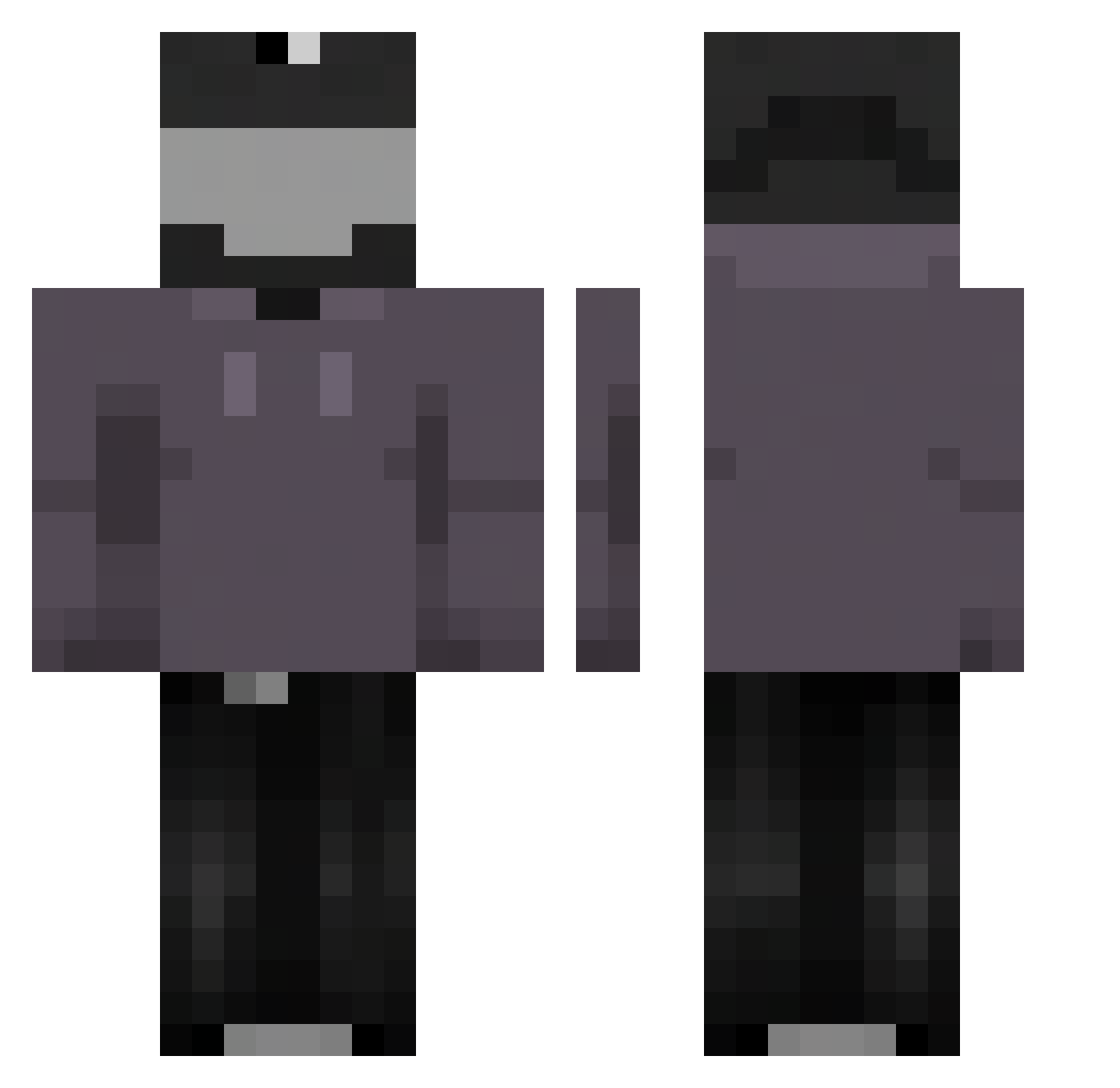 IceTeaTe4exe Minecraft skin, front and back view