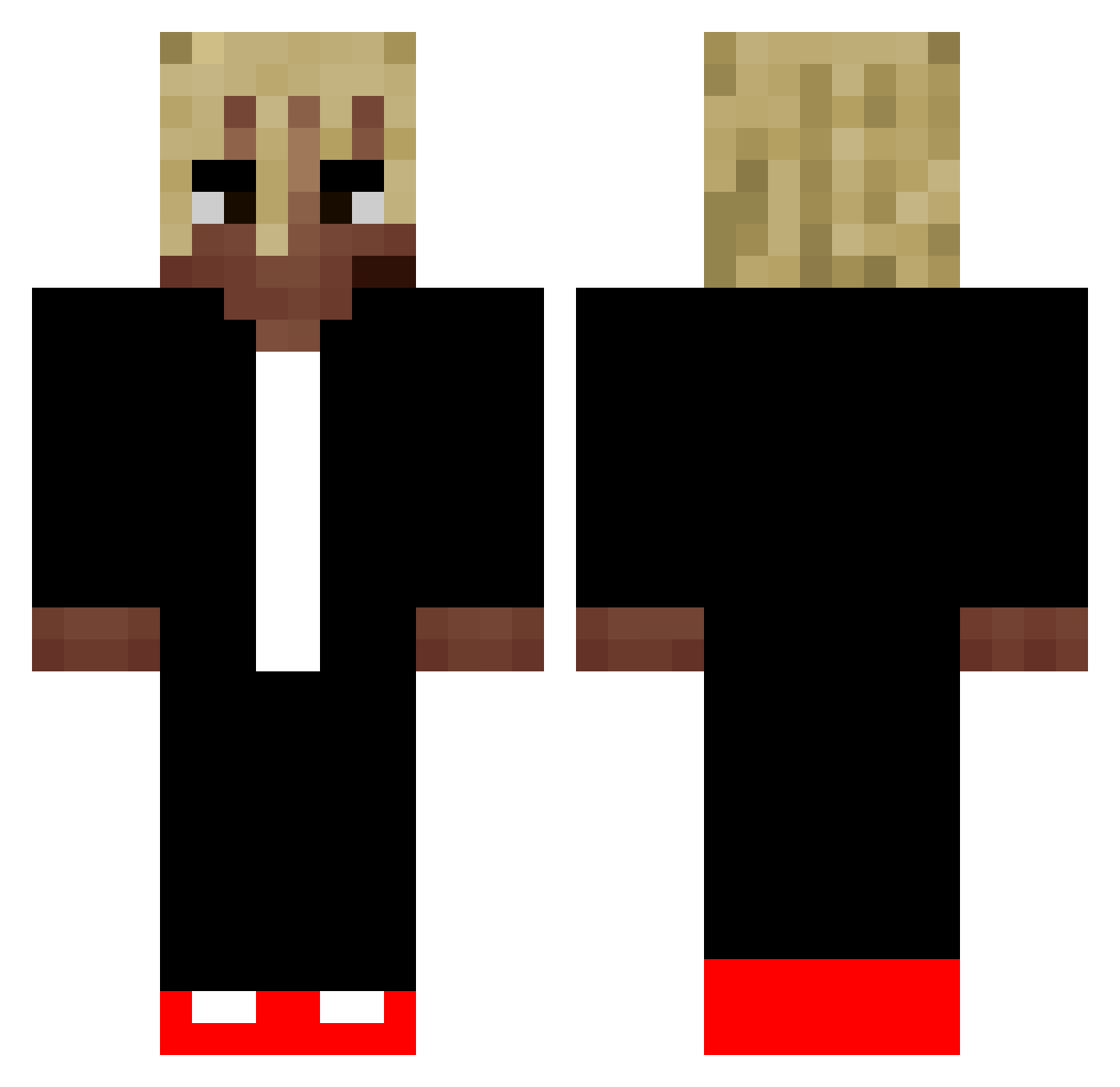 mpxf Minecraft skin, front and back view