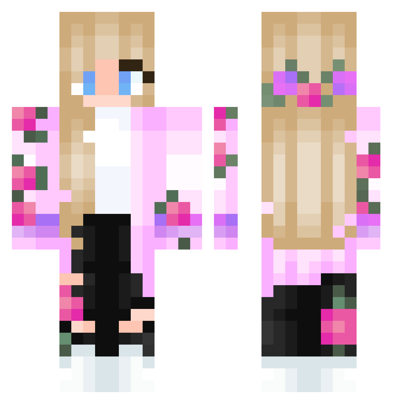 Laptin_HK2 Minecraft skin, front and back view