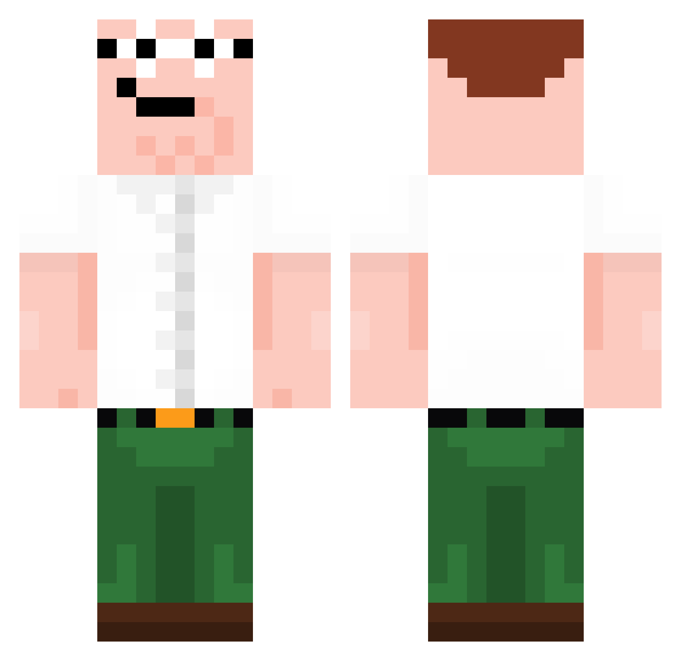 CapitalOfTexas96 Minecraft skin, front and back view