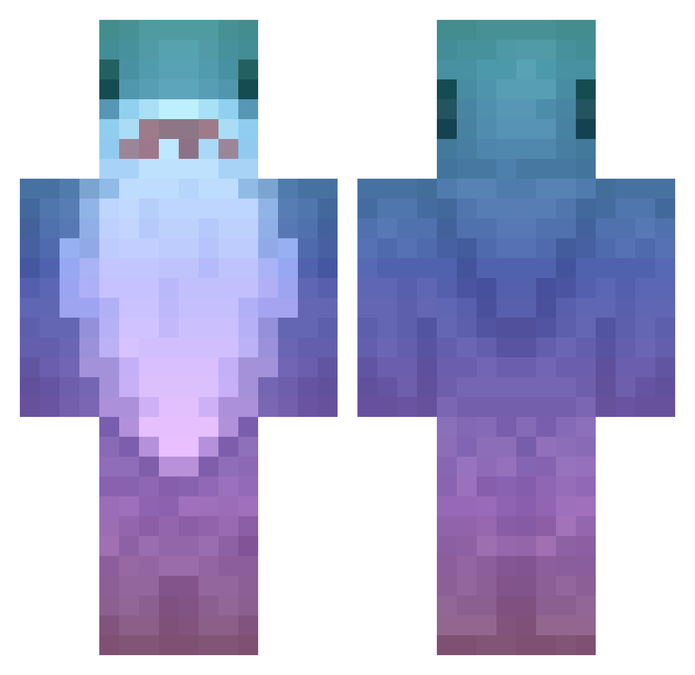 MaxBeanie Minecraft skin, front and back view