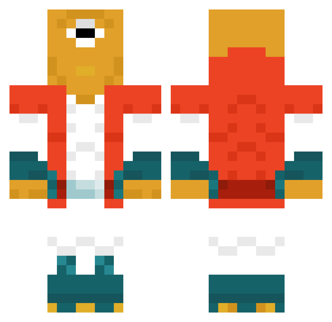 Derpy_birb Minecraft skin, front and back view