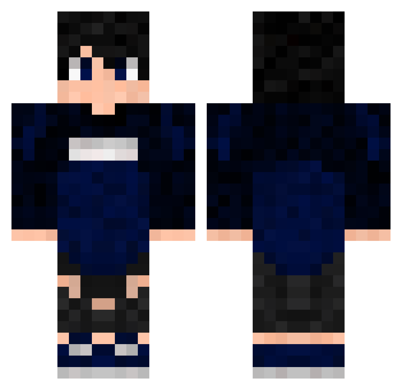 xerecrazzy Minecraft skin, front and back view