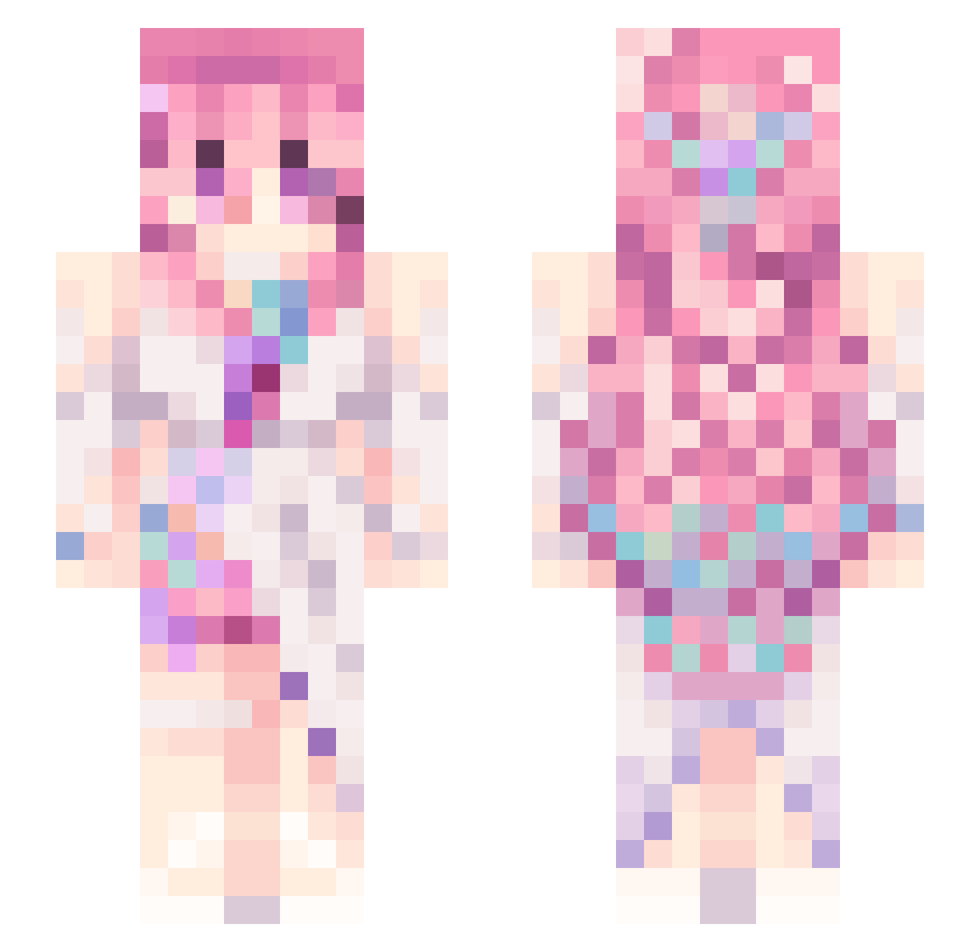 sHREIMPIe Minecraft skin, front and back view
