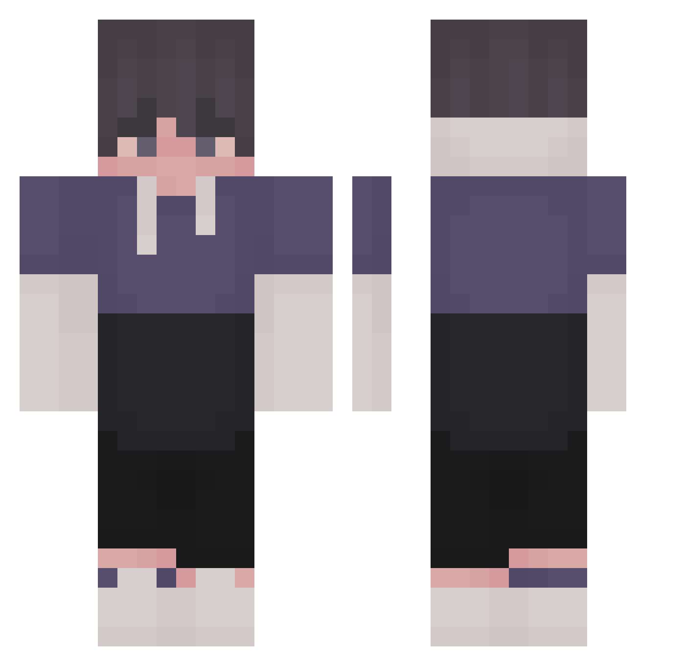 OWellG Minecraft skin, front and back view