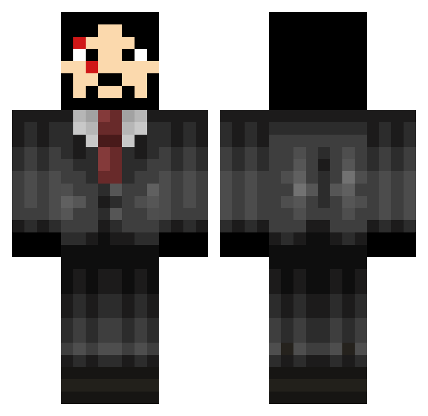 Fayeon Minecraft skin, front and back view