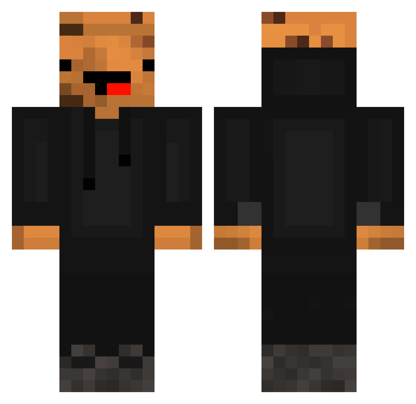 TastierlmPVP Minecraft skin, front and back view