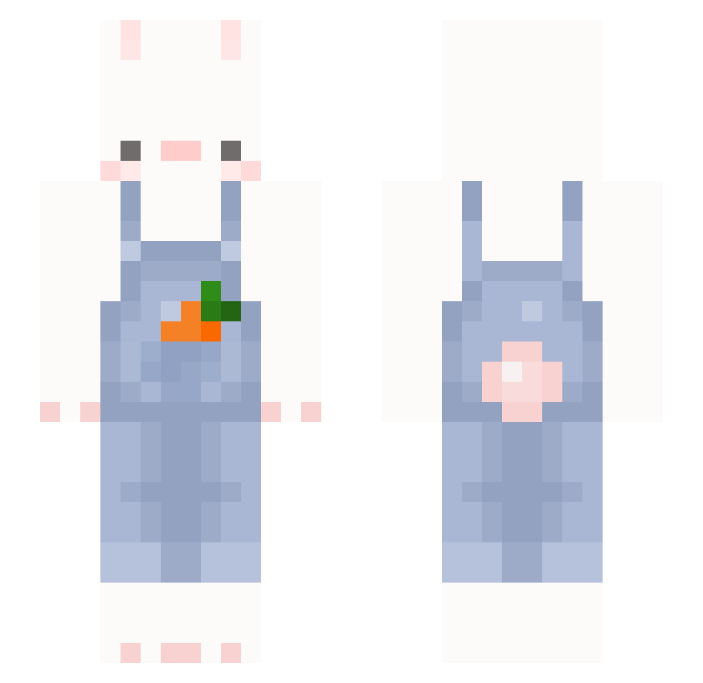 _Doha Minecraft skin, front and back view