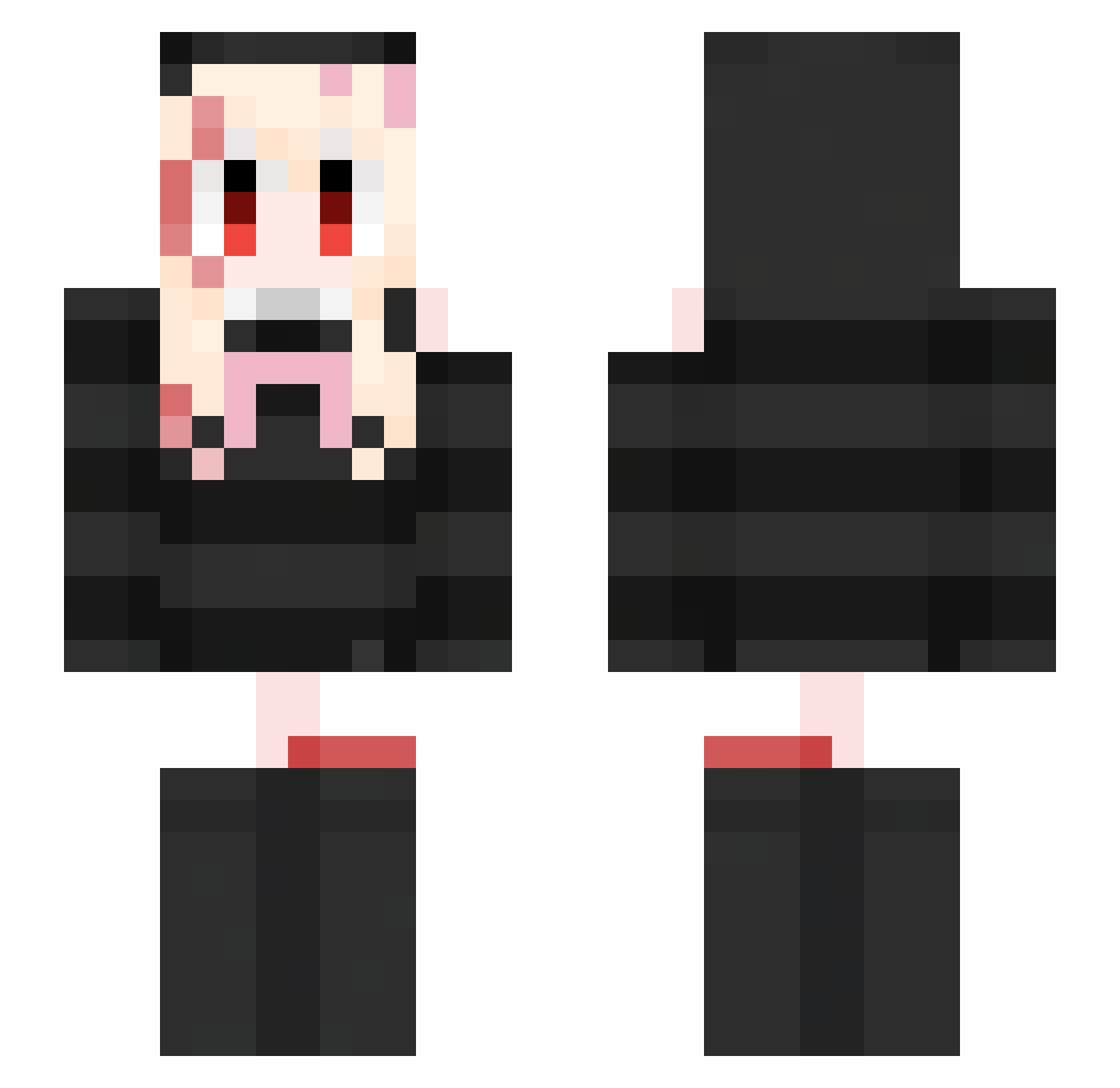 madeinabyss_ Minecraft skin, front and back view