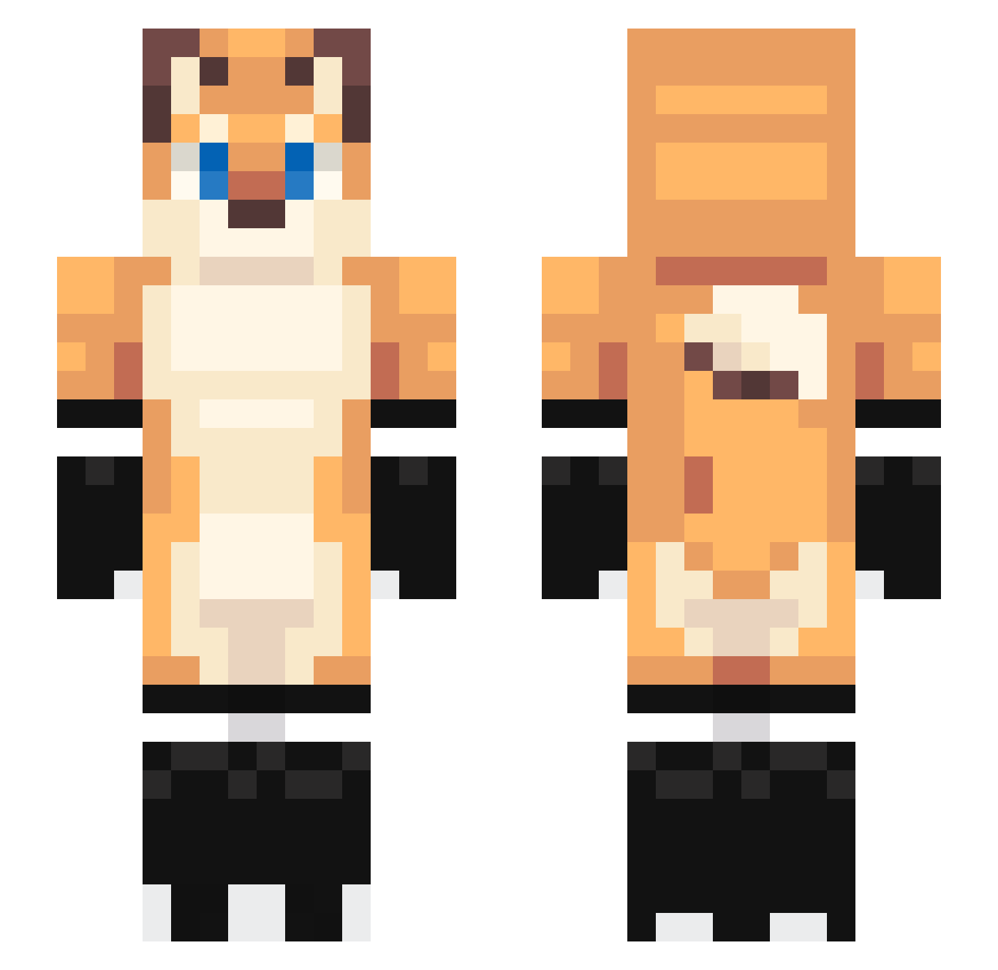 Sturm_Blitz2 Minecraft skin, front and back view
