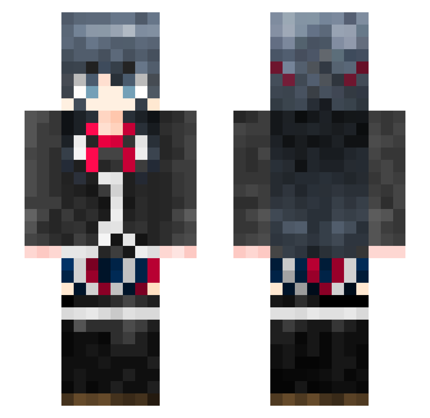Sky__lupus Minecraft skin, front and back view