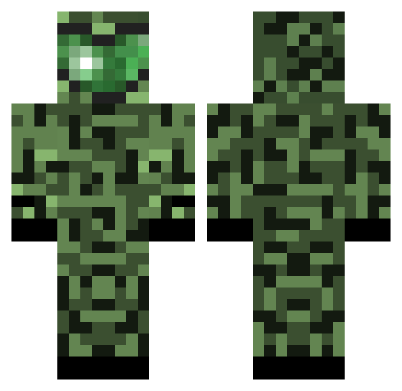 AntiBacterial Minecraft skin, front and back view