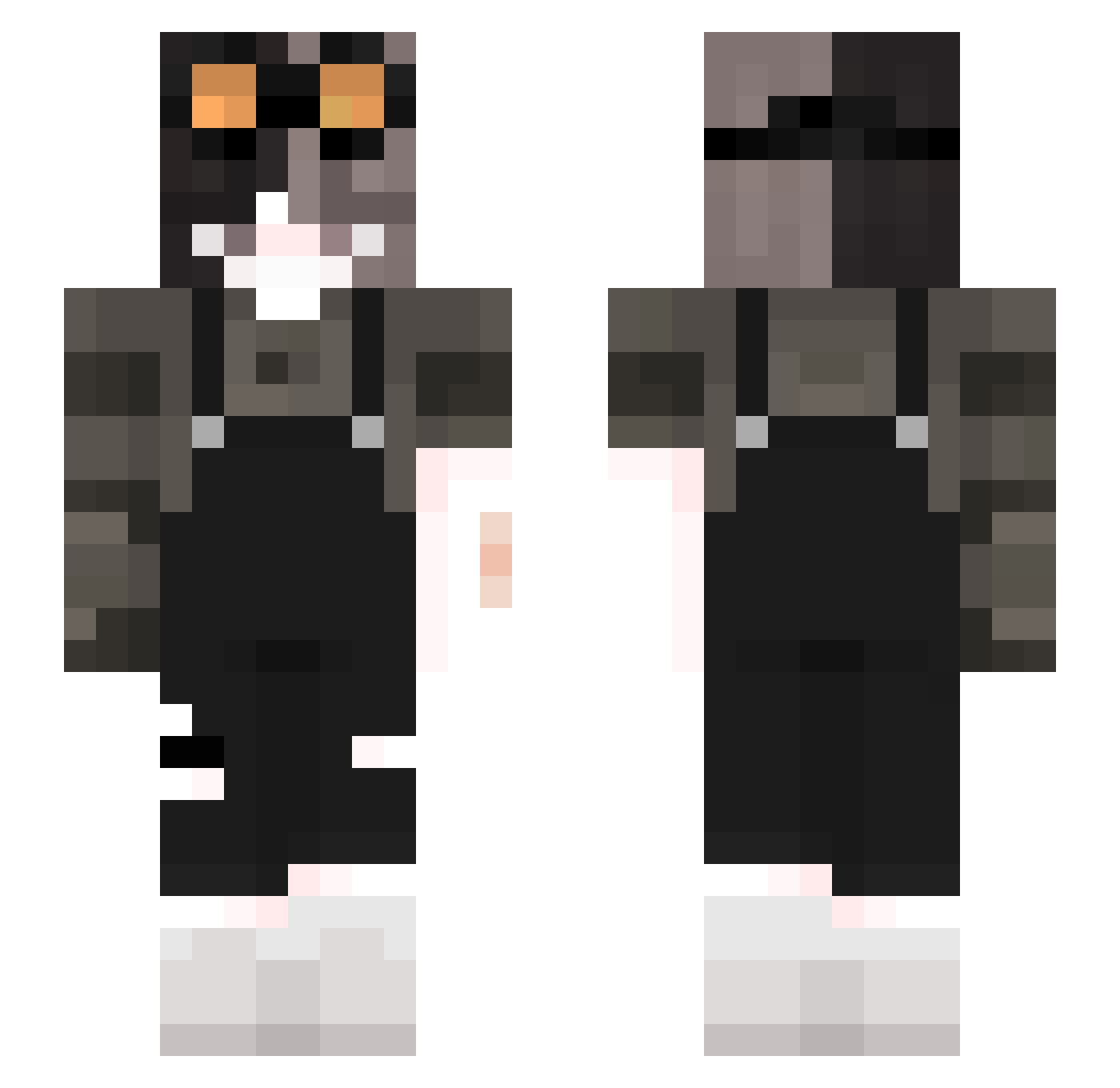 SoyJude Minecraft skin, front and back view