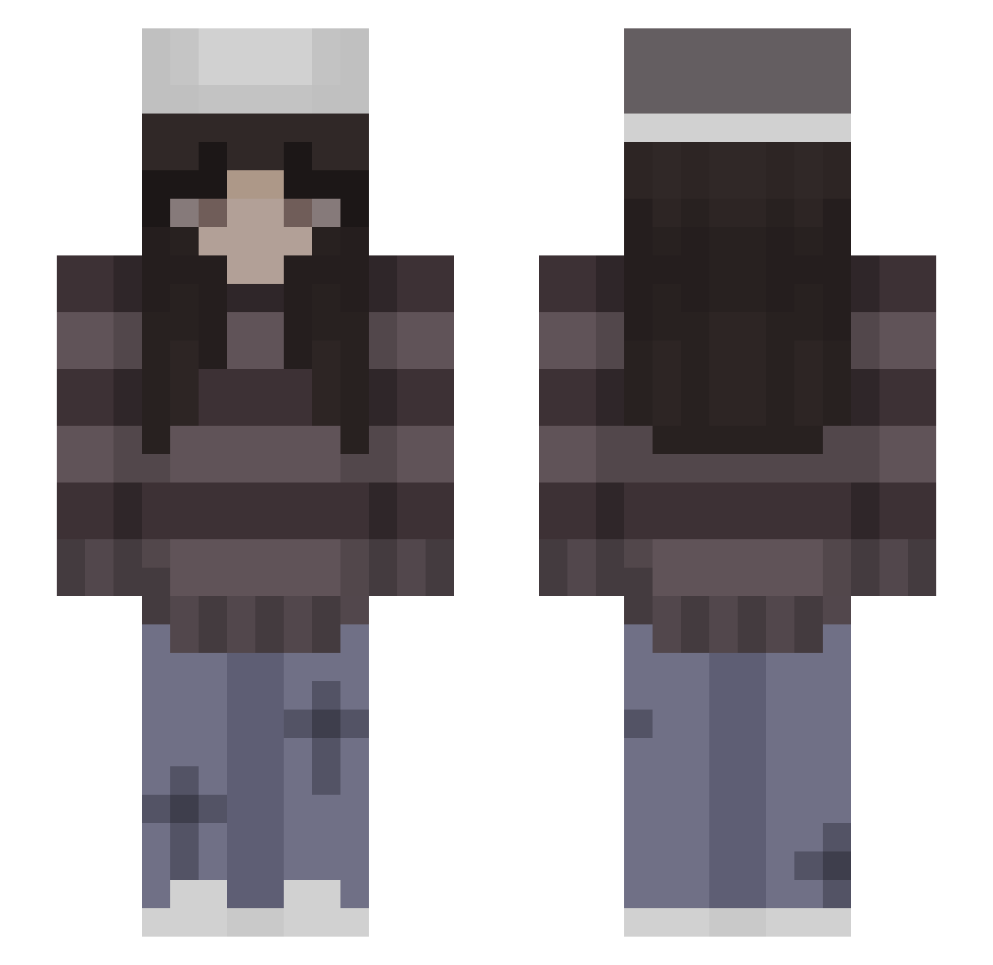 PatiTwT0 Minecraft skin, front and back view