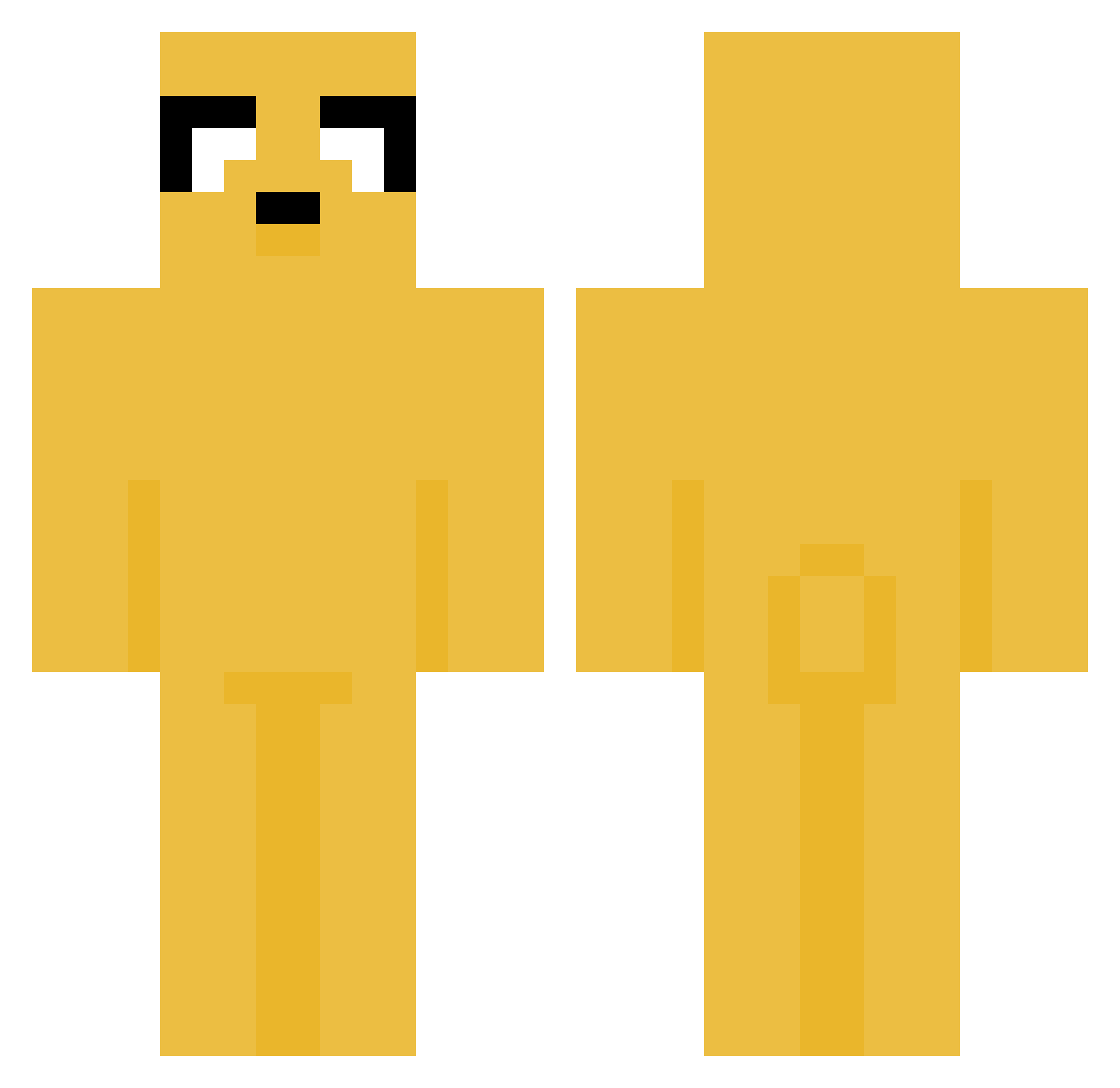 emyle Minecraft skin, front and back view