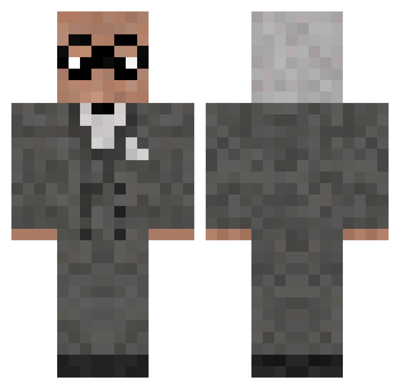 ChengZhuo_ Minecraft skin, front and back view