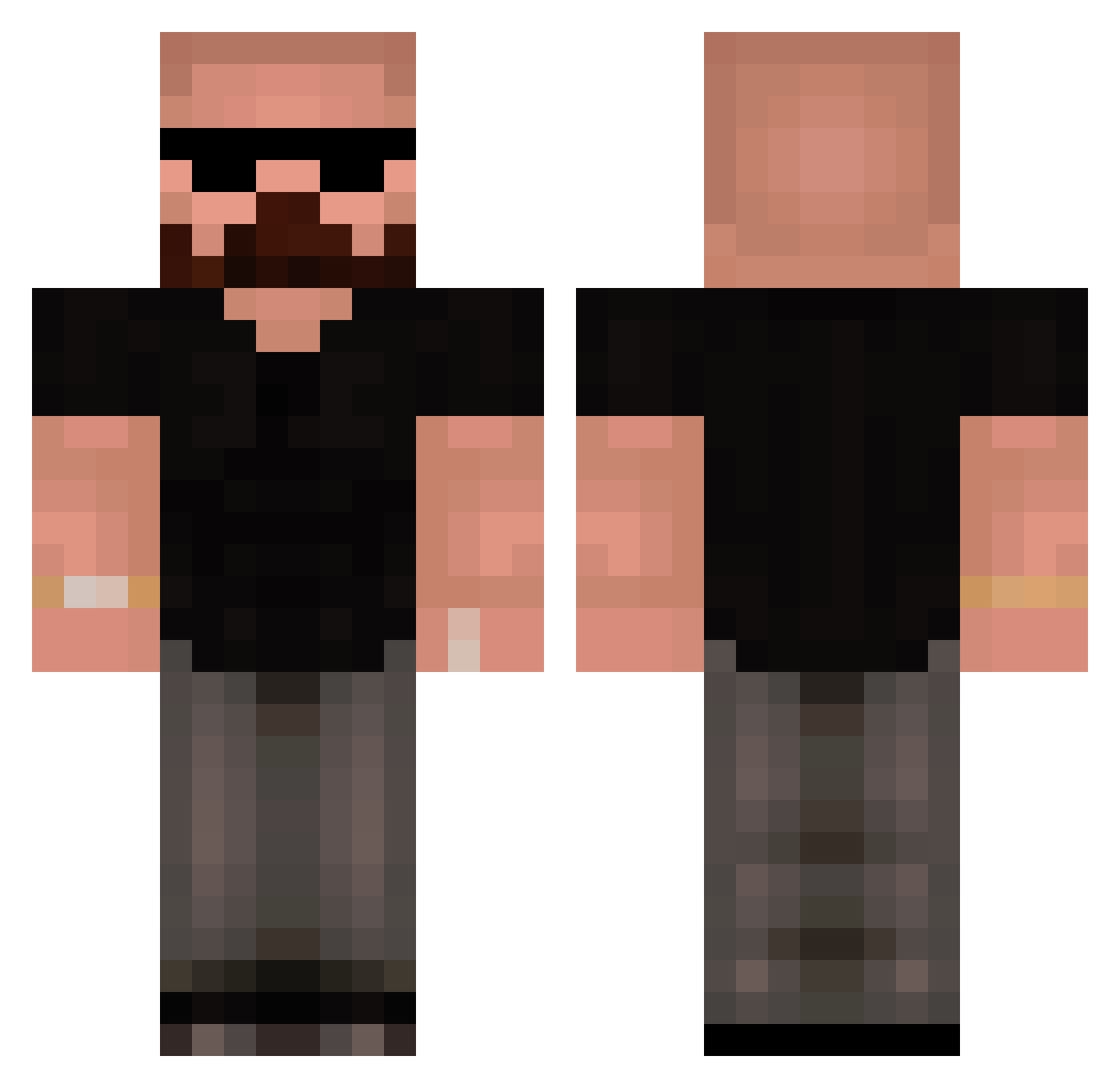 Stevens__ Minecraft skin, front and back view