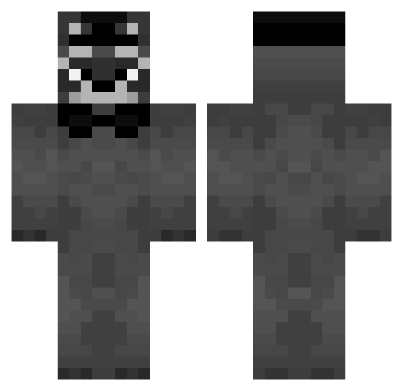 Richindahouse Minecraft skin, front and back view