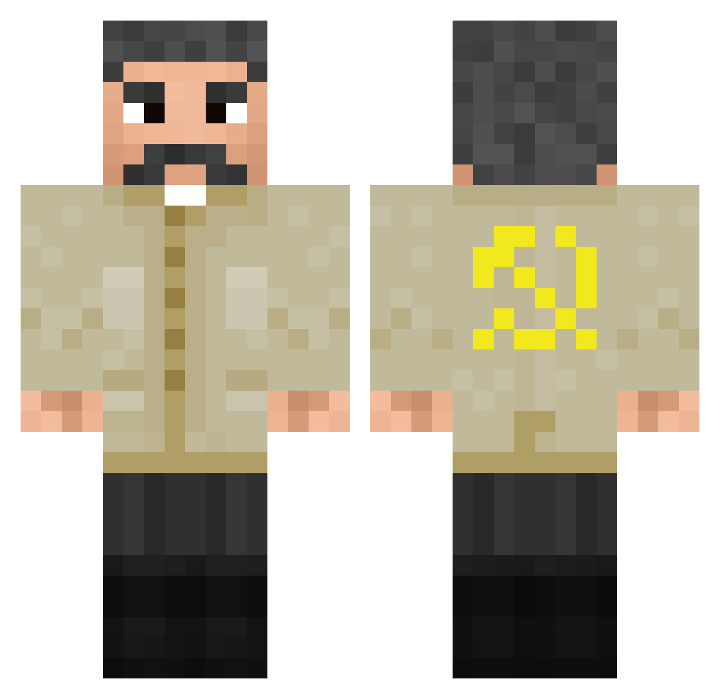 tizian_08 Minecraft skin, front and back view