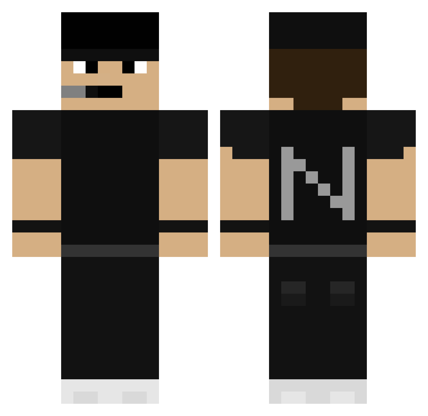 Nabis Minecraft skin, front and back view
