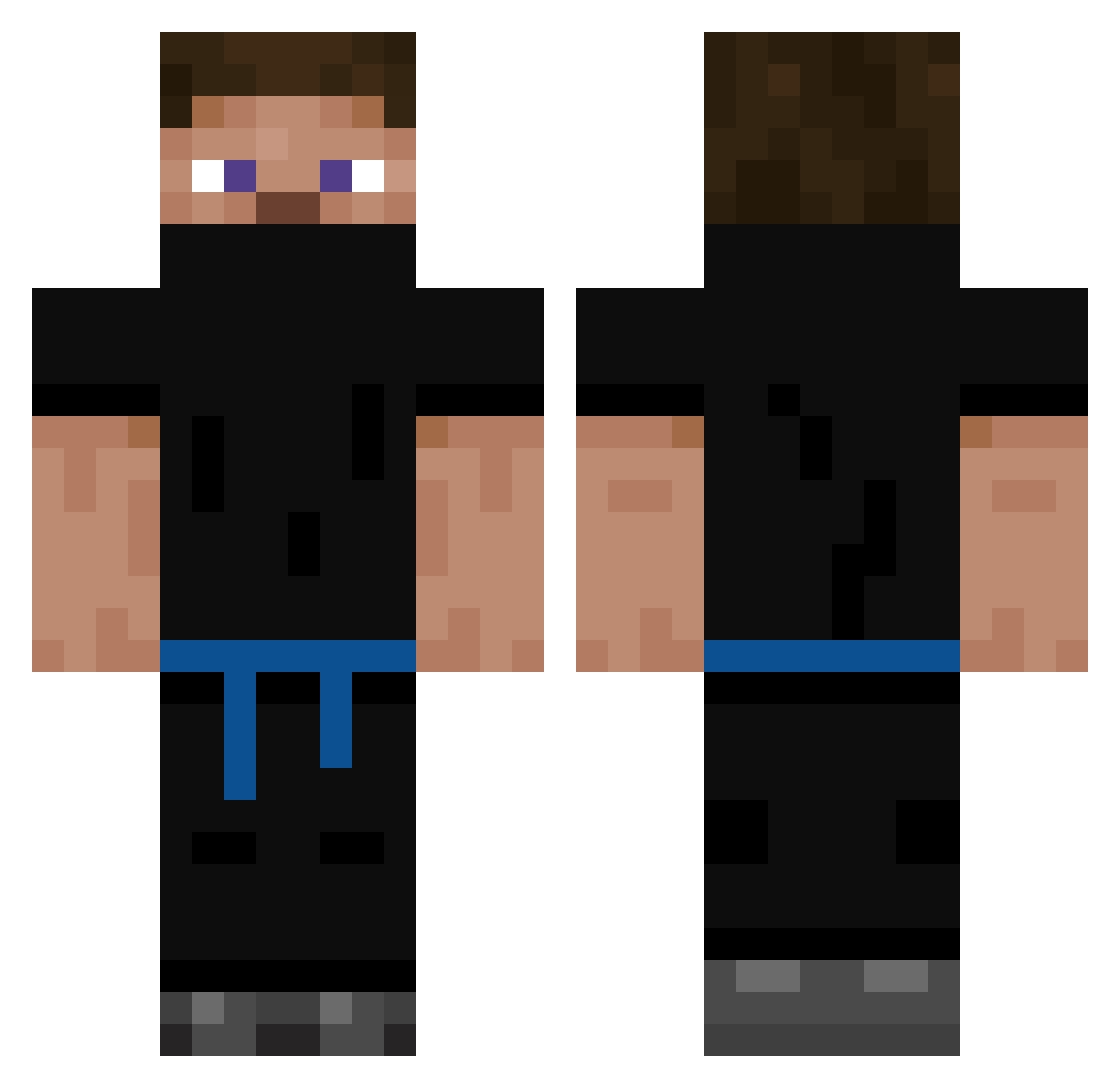 lootlesser Minecraft skin, front and back view