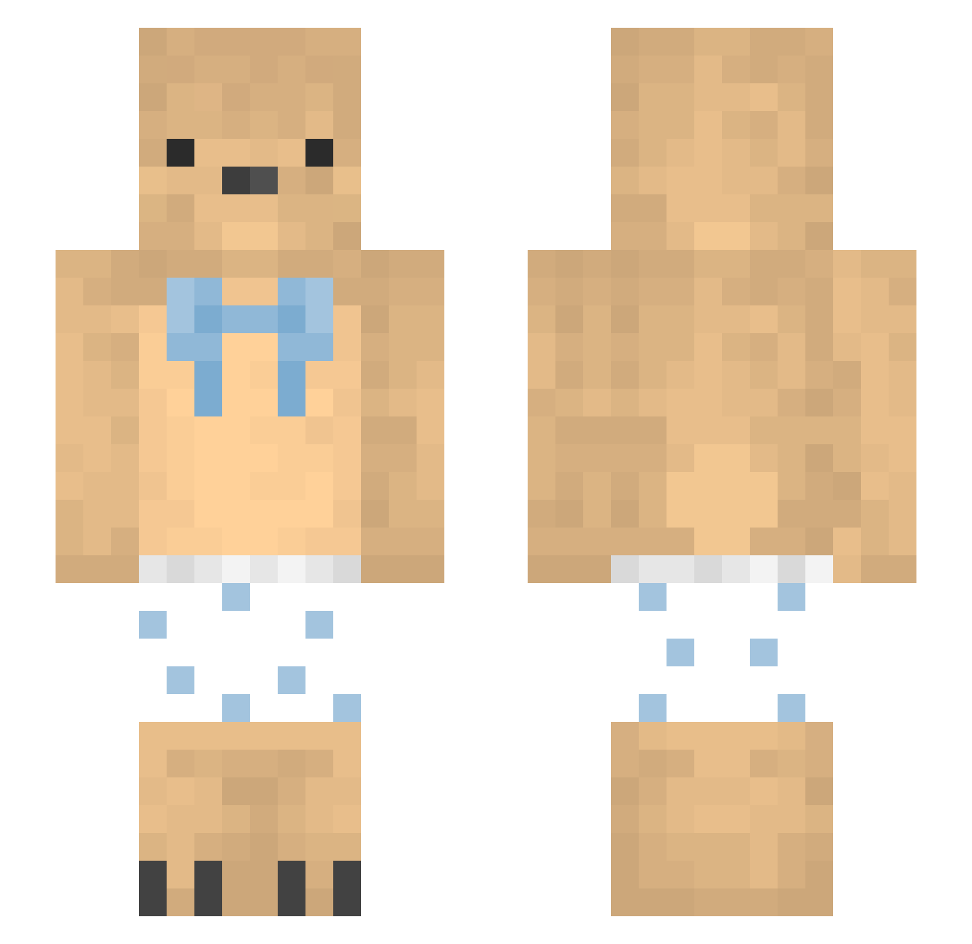 NikoSociety Minecraft skin, front and back view