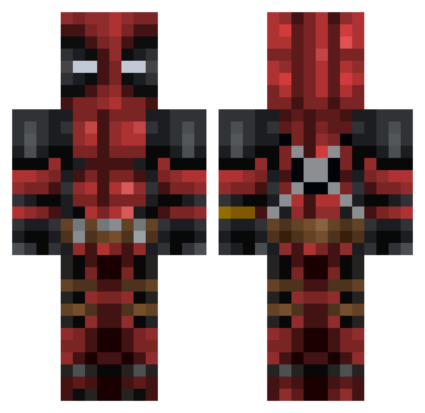 Lockadouken Minecraft skin, front and back view