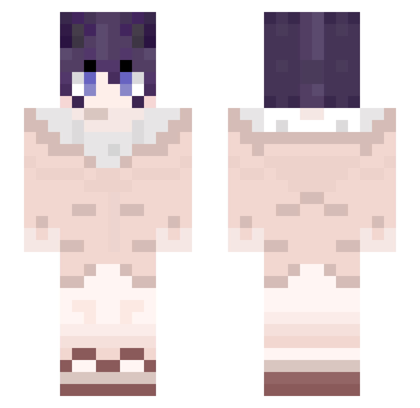 Probably_ Minecraft skin, front and back view