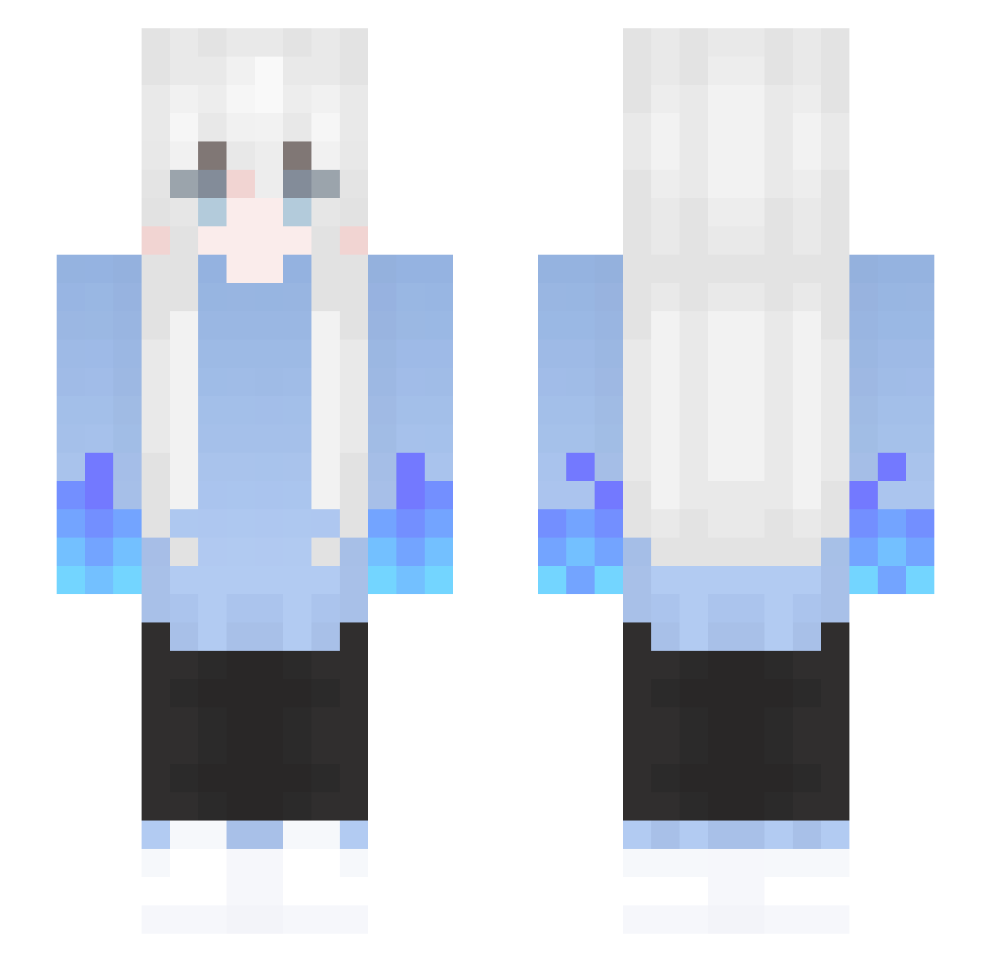 WintxrBirb Minecraft skin, front and back view