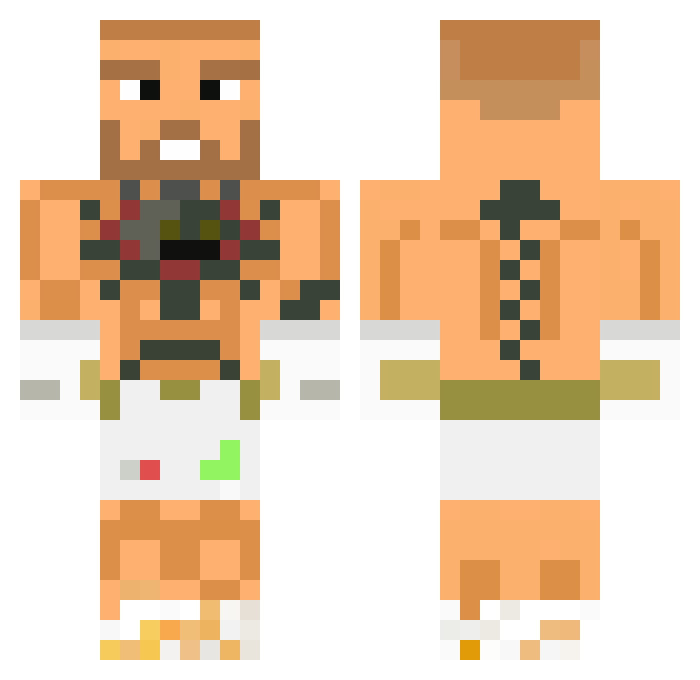 Terence1127 Minecraft skin, front and back view