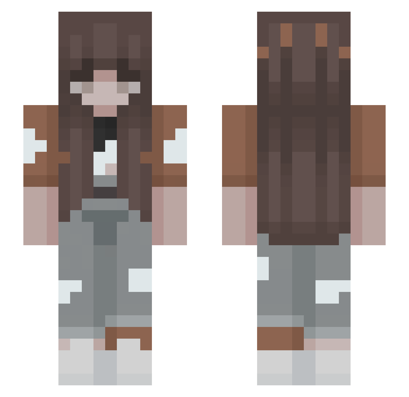 Fire_Gaming07 Minecraft skin, front and back view