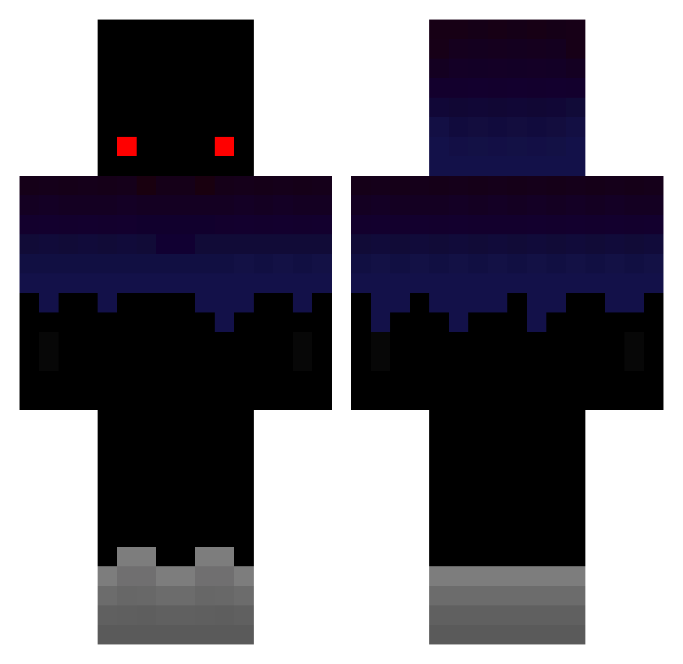 Swinish Minecraft skin, front and back view
