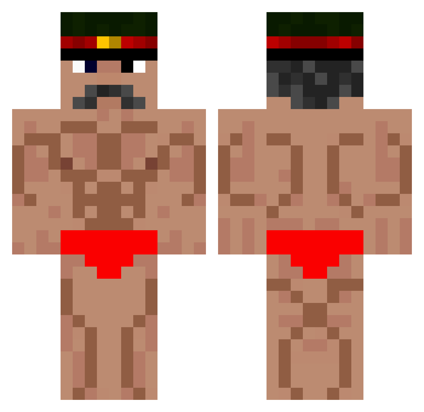 mullog131 Minecraft skin, front and back view