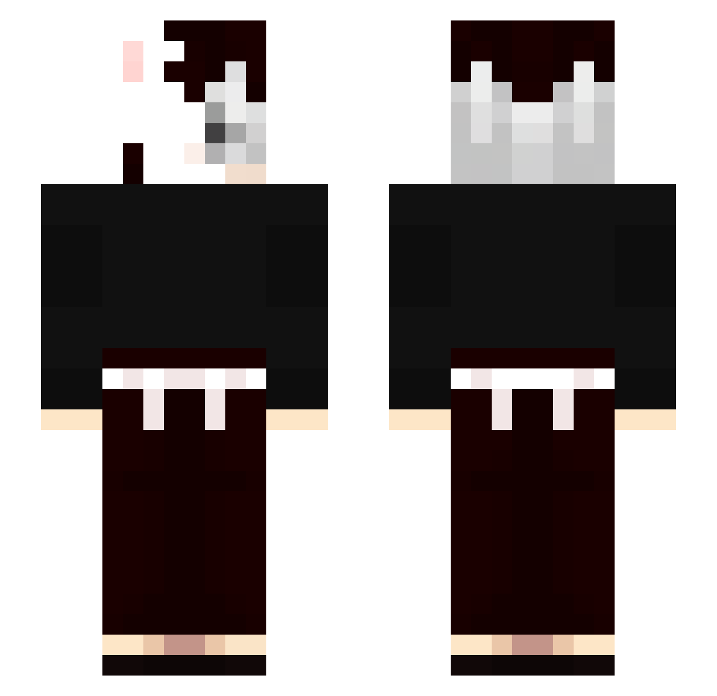 Blqnc_ Minecraft skin, front and back view