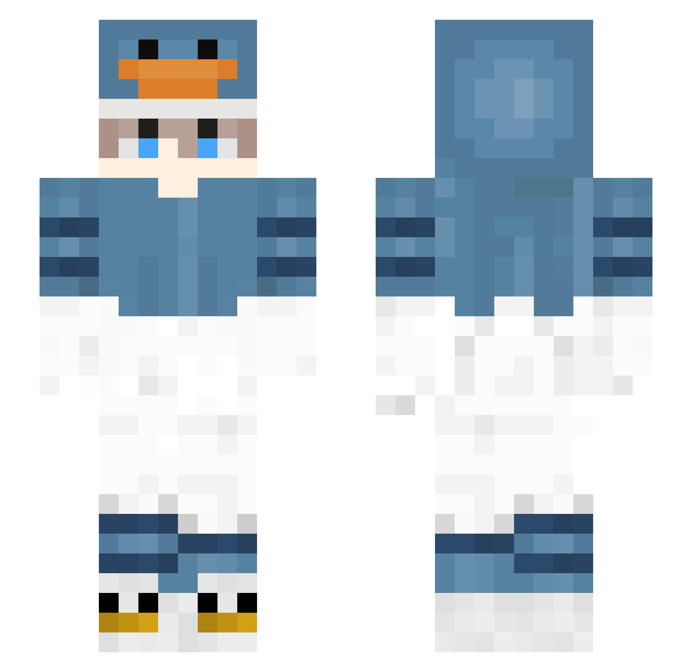 zCrysezQuit Minecraft skin, front and back view