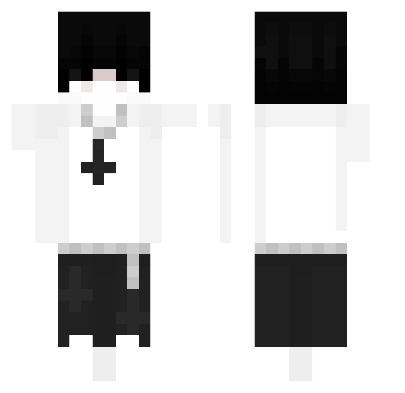 Endyxdavy Minecraft skin, front and back view